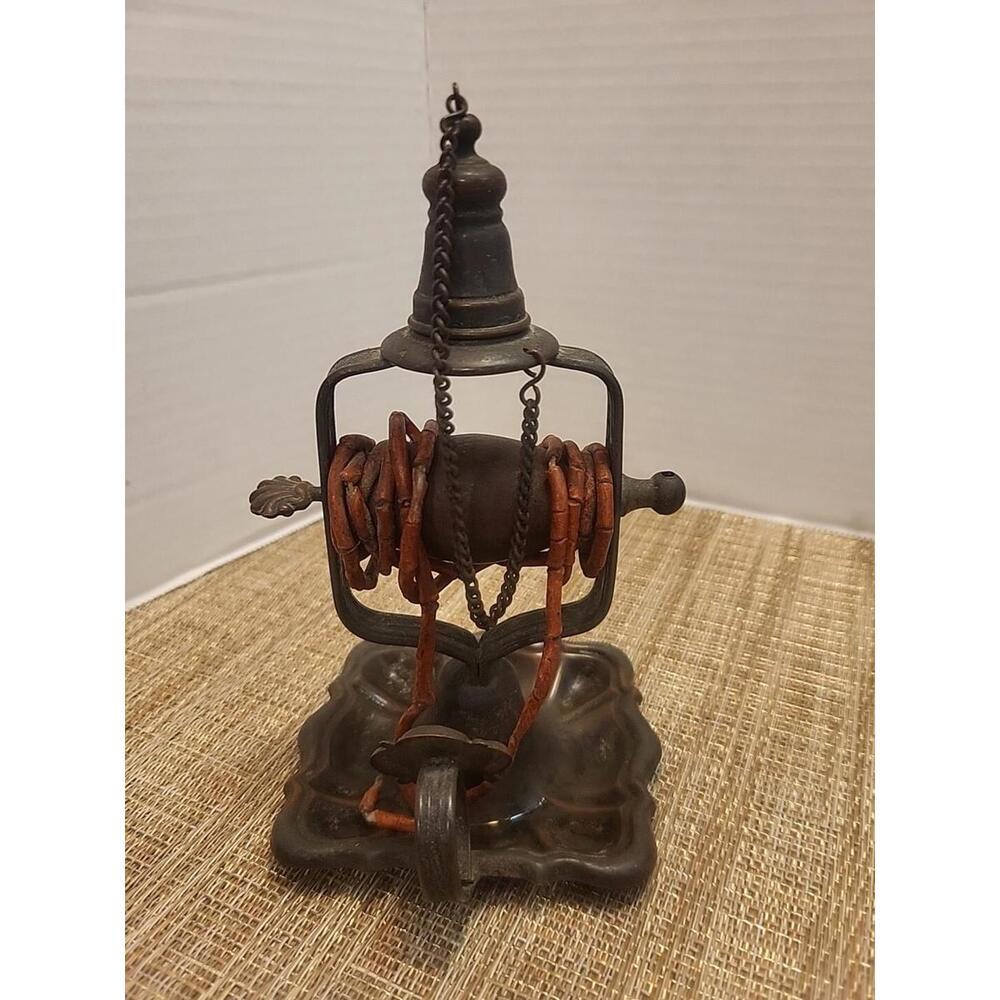 Antique English Silver Plated Wax Jack Candle With Snuffer